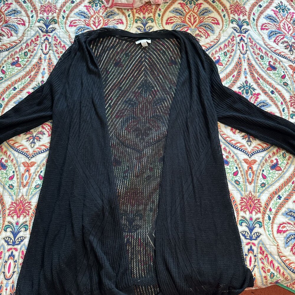 Black  long sleeve cardigan with a grunge vibe